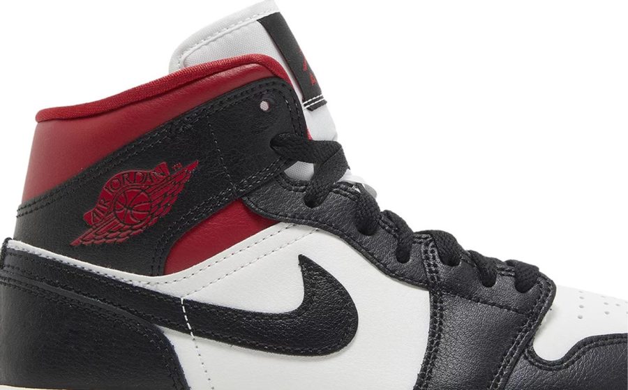Air Jordan 1 Mid 'Black Sail Gym Red' - Image 2
