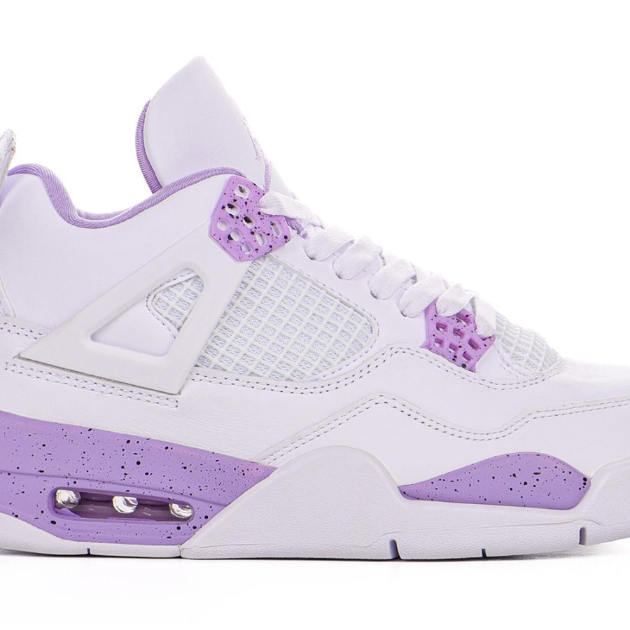 Custom Air Jordan 4 Retro 'White Purple ' - Image 2