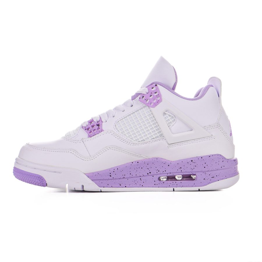 Custom Air Jordan 4 Retro 'White Purple ' - Image 3