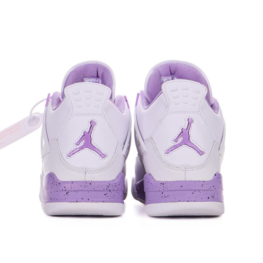 Custom Air Jordan 4 Retro 'White Purple ' - Image 6