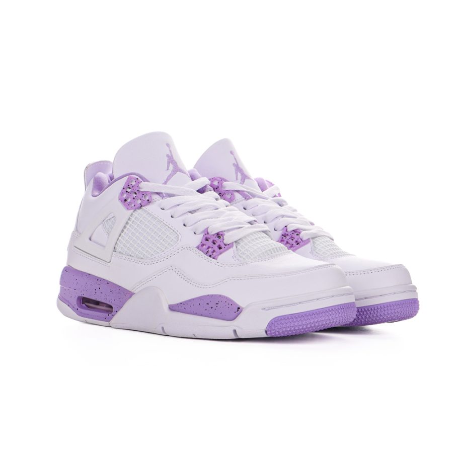 Custom Air Jordan 4 Retro 'White Purple ' - Image 8