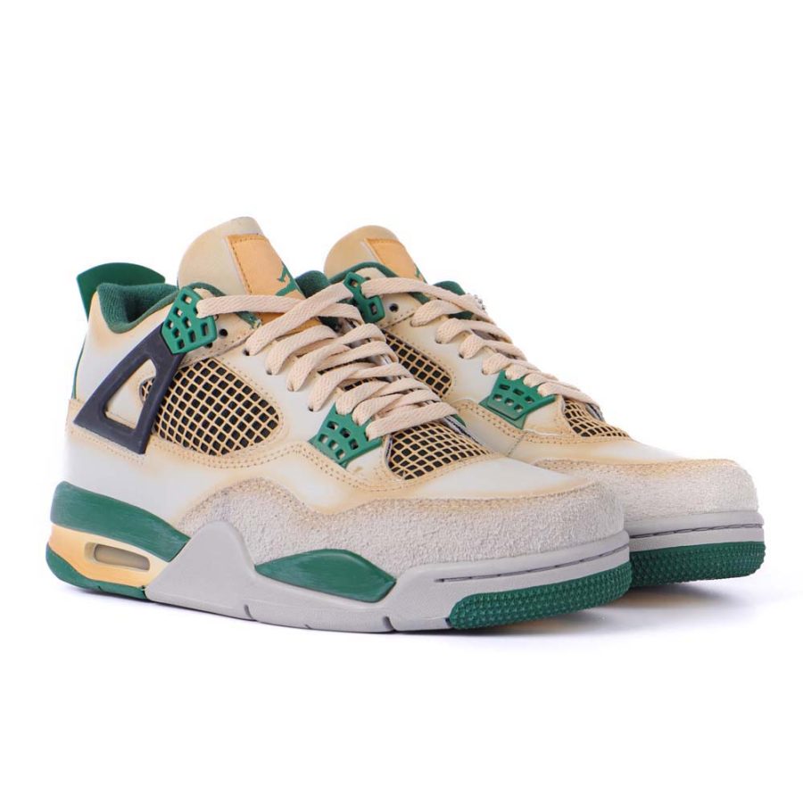 Custom Air Jordan 4 Sail Green - Image 8
