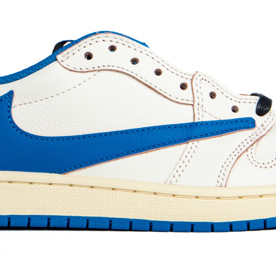 Fragment Design x Travis Scott x Air Jordan 1 Retro Low OG SP 'Sail Military Blue' - Image 2