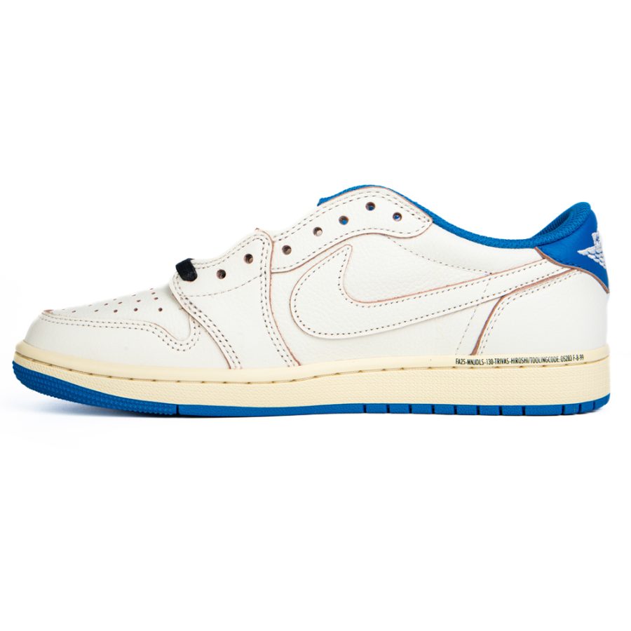 Fragment Design x Travis Scott x Air Jordan 1 Retro Low OG SP 'Sail Military Blue' - Image 3