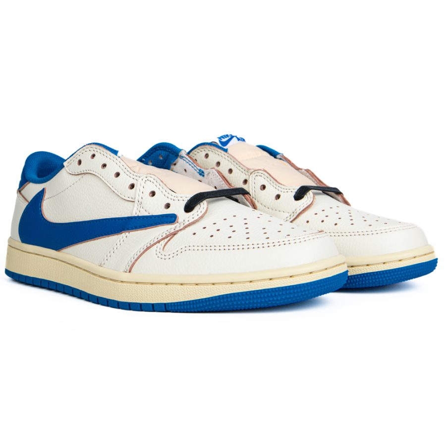 Fragment Design x Travis Scott x Air Jordan 1 Retro Low OG SP 'Sail Military Blue' - Image 8