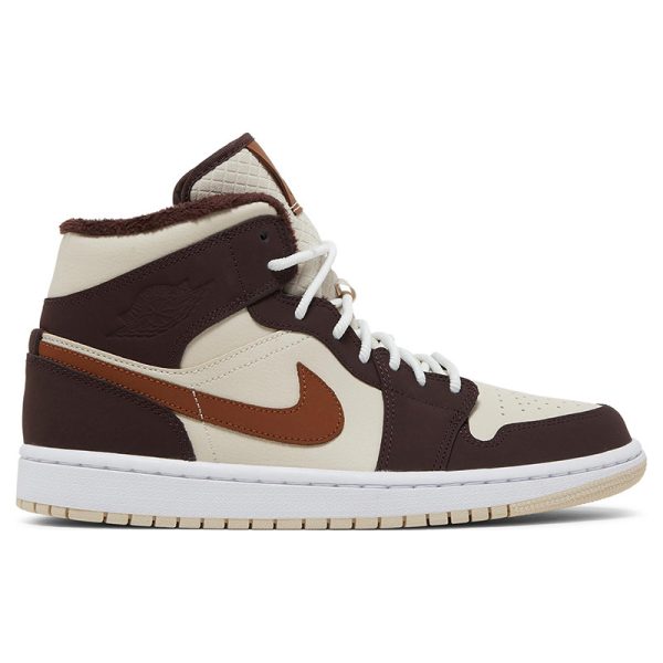 AIR JORDAN 1 MID SE 'CREAM DARK CHOCOLATE'