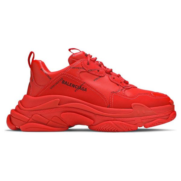 BALENCIAGA TRIPLE S  'ALLOVER LOGO - RED'