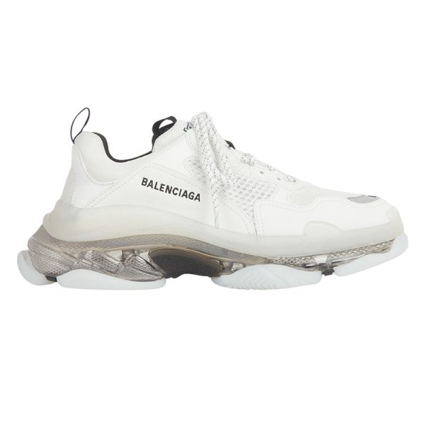 BALENCIAGA TRIPLE S  'CLEAR SOLE - WHITE GREY'