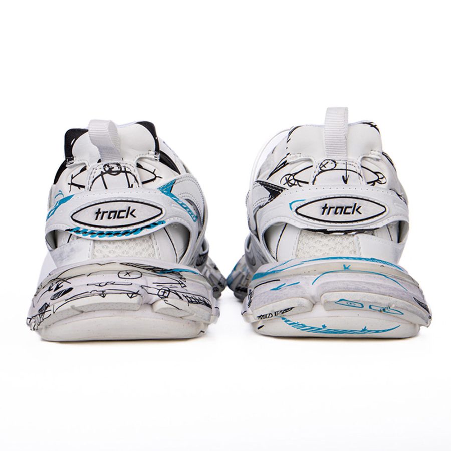 Balenciaga Track 3.0 White Blue Black High Art Graffiti - Image 5