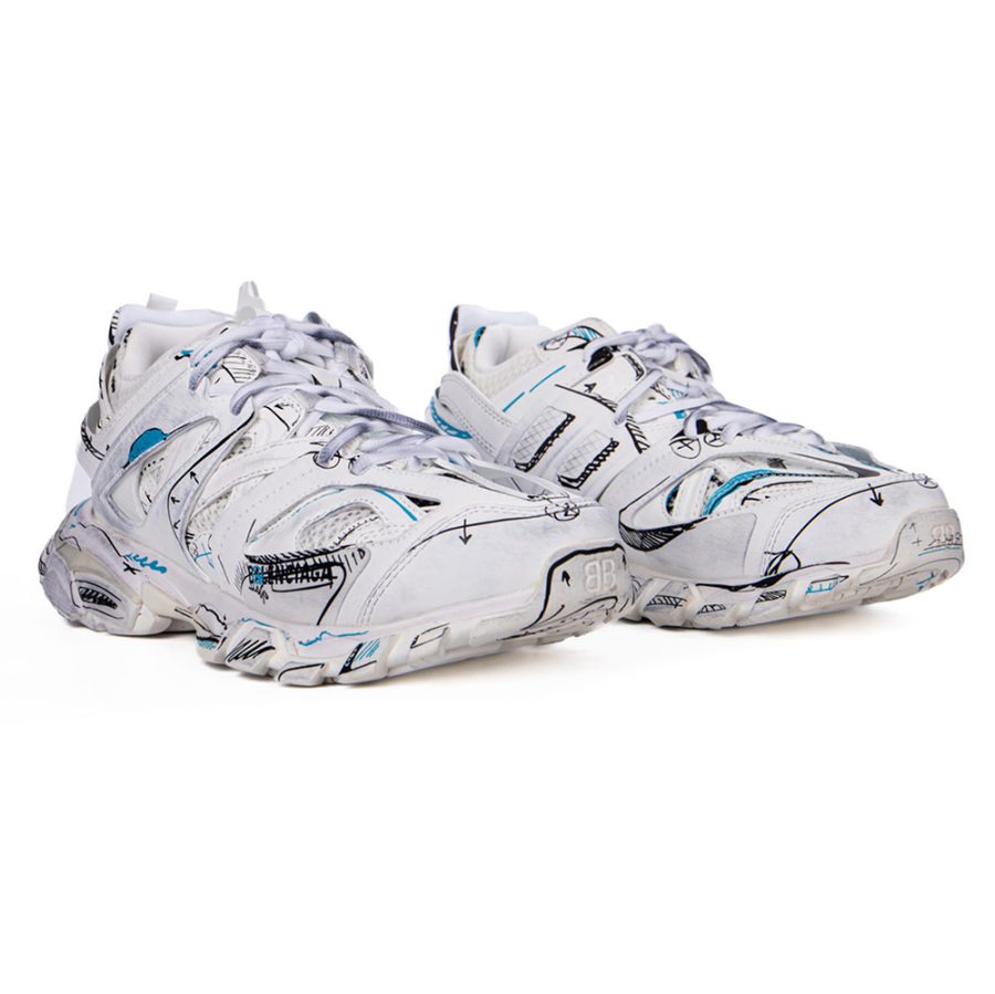 Balenciaga Track 3.0 White Blue Black High Art Graffiti - Image 7