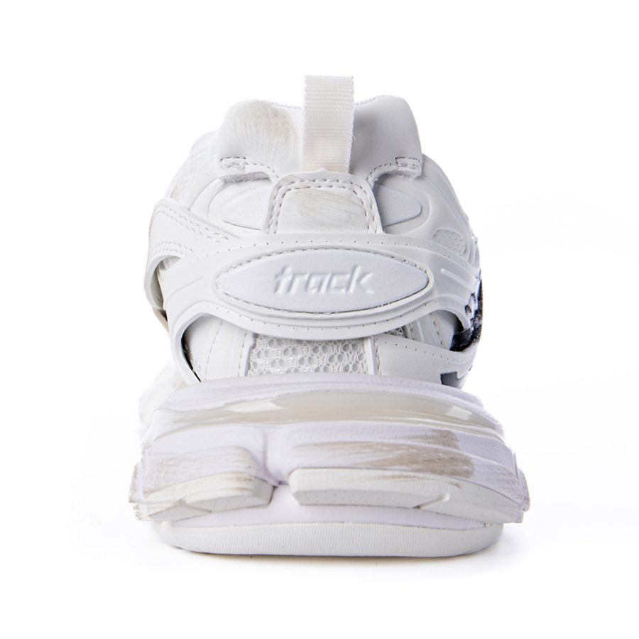 Balenciaga Track Signature Sneaker In White/Black - Image 7