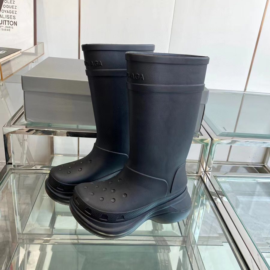Crocs x Balenciaga Clog Boot 2.0 'Black' - Image 3