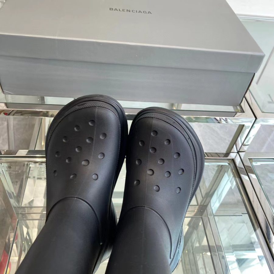 Crocs x Balenciaga Clog Boot 2.0 'Black' - Image 4