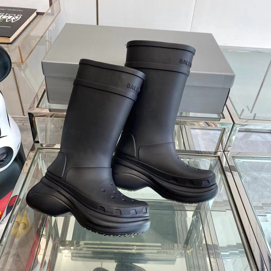 Crocs x Balenciaga Clog Boot 2.0 'Black' - Image 9
