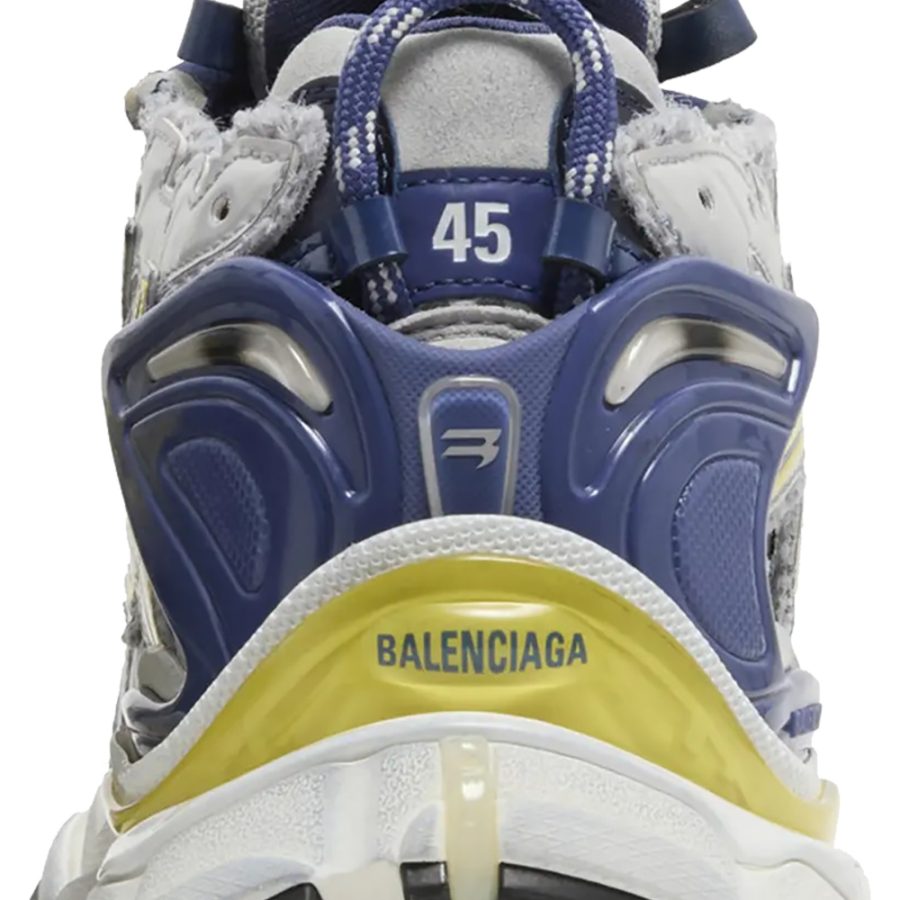 Balenciaga Runner Sneaker 'White Blue Yellow' - Image 7