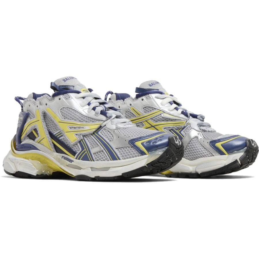 Balenciaga Runner Sneaker 'White Blue Yellow' - Image 8