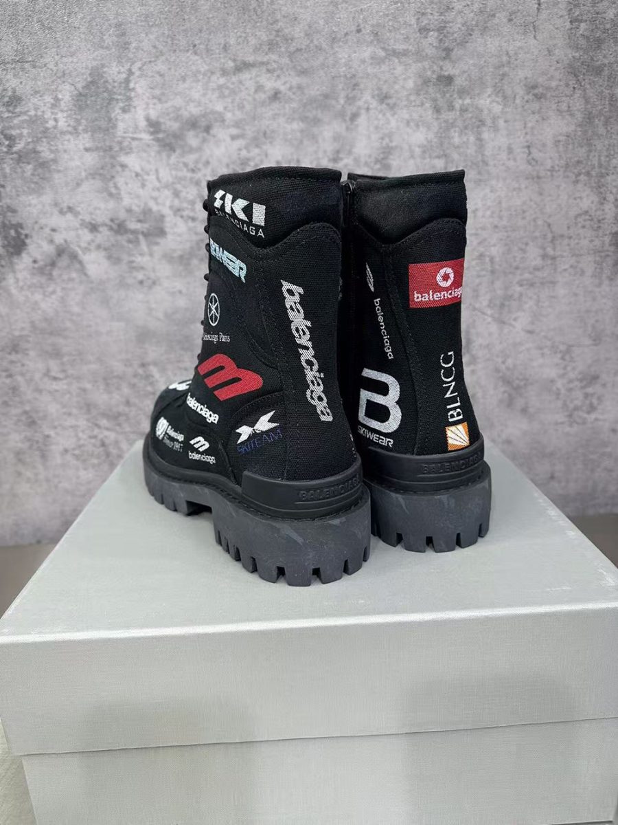 Balenciaga Combat Strike Boot 'Worn-Out - Black Allover Print' - Image 5