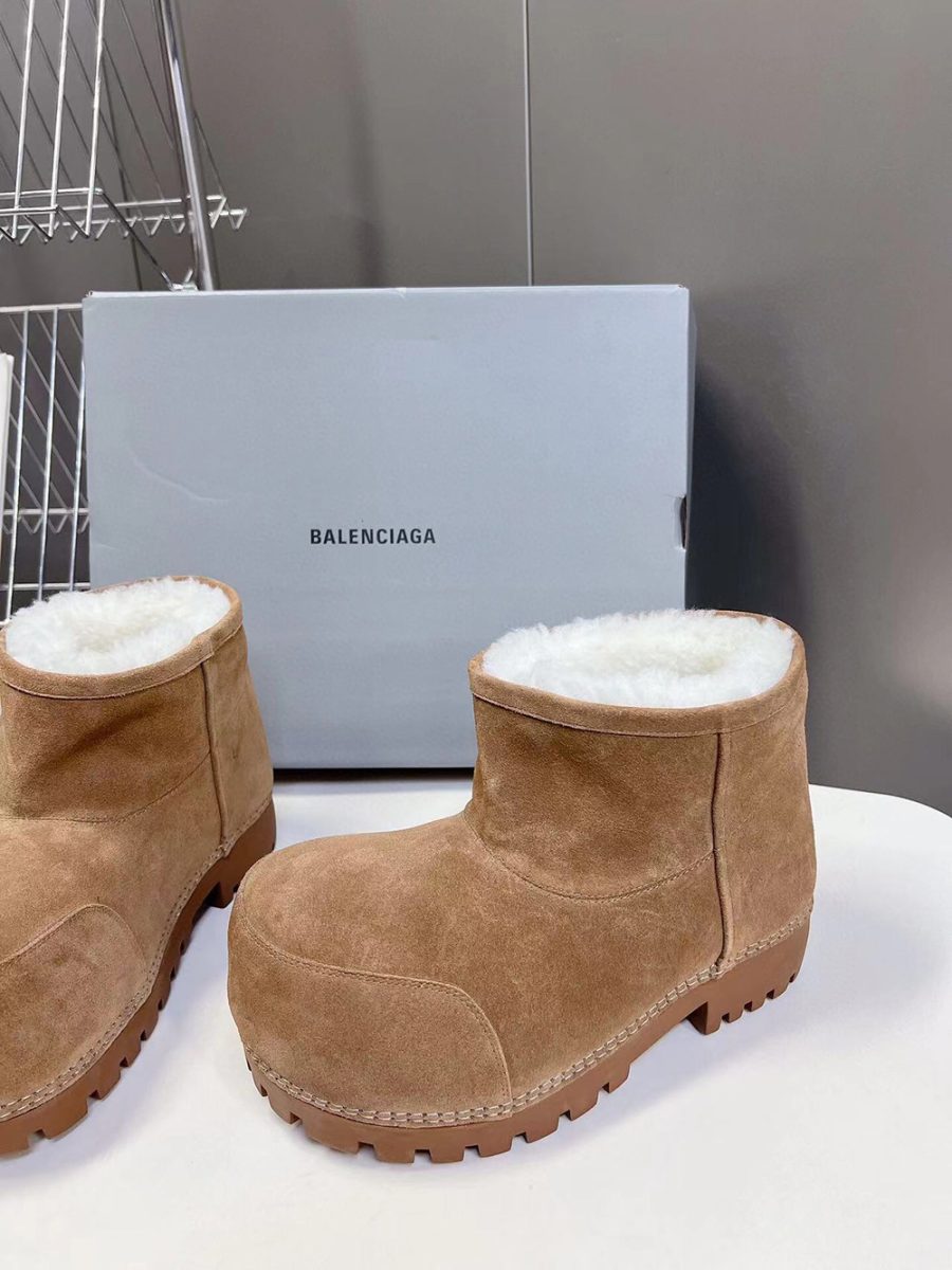 Balenciaga Alaska Fur Bootie in Brown - Image 4