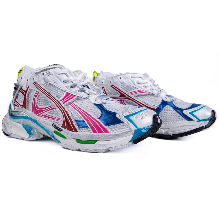 Balenciaga Runner Sneaker 'Worn-Out - White Multi-Color' - Image 7