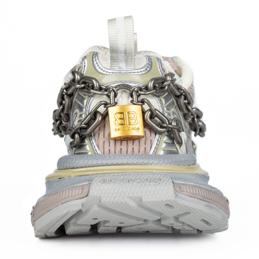 Balenciaga 3XL Chain Sneaker 'Eggshell Silver Gold' - Image 2