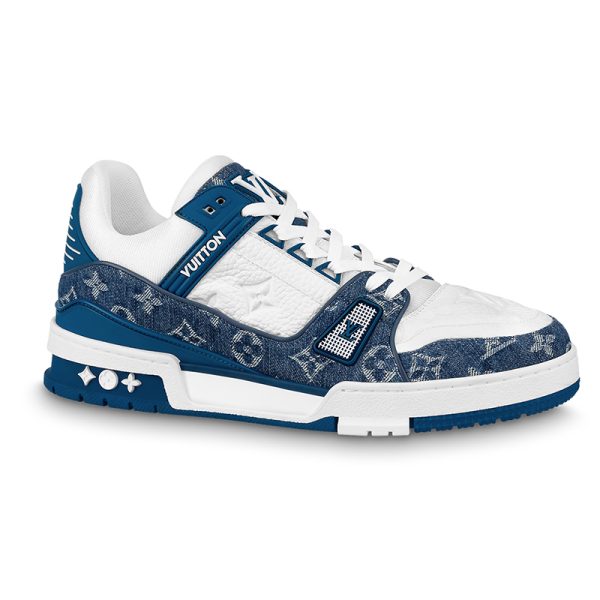 Louis Vuitton Trainer Monogram Denim White Blue