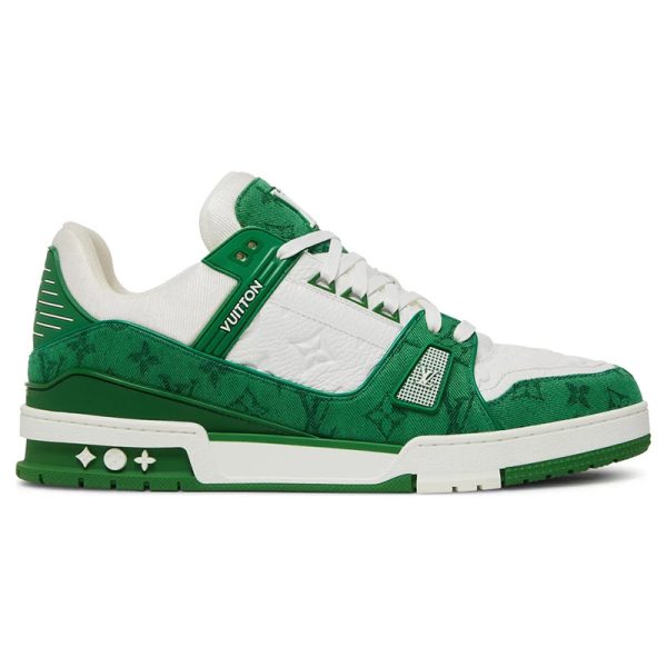 Louis Vuitton Trainer 'Green Monogram Denim'