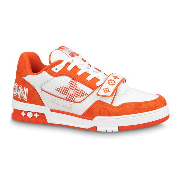 Louis Vuitton Trainer Low 'Orange Monogram Denim'