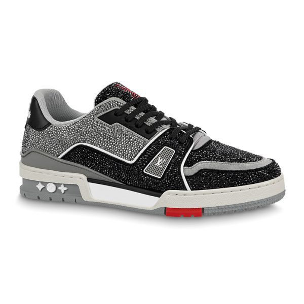 Louis Vuitton LV Trainer Black Grey Crystal