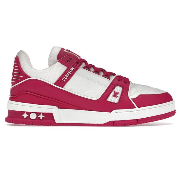 Louis Vuitton Trainer Low White Fuchsia