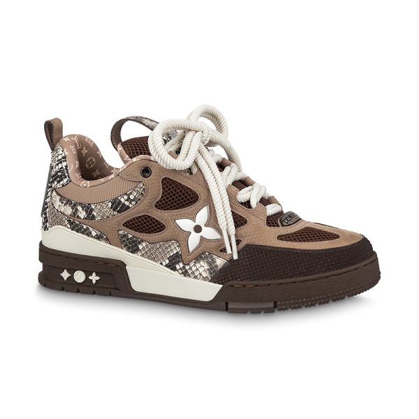 Louis Vuitton Skate Sneaker Brown Snakeskin