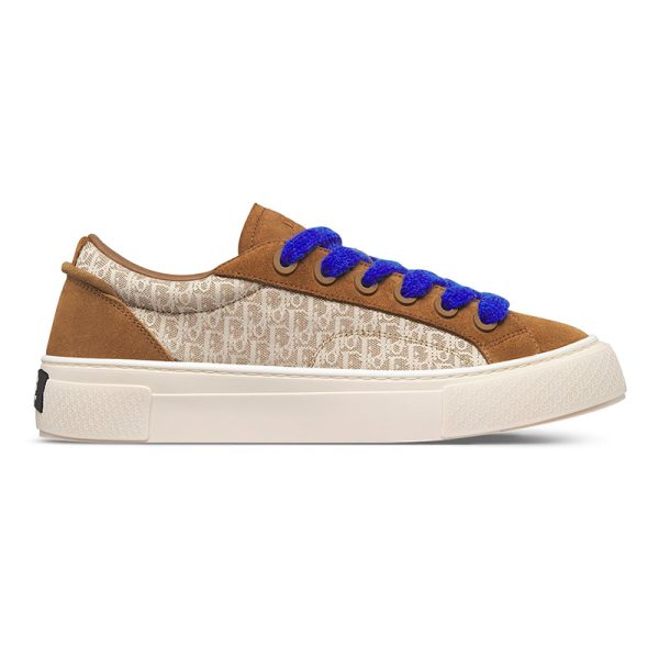 B33 SNEAKER Brown and Cream Dior Oblique Jacquard and Brown Suede