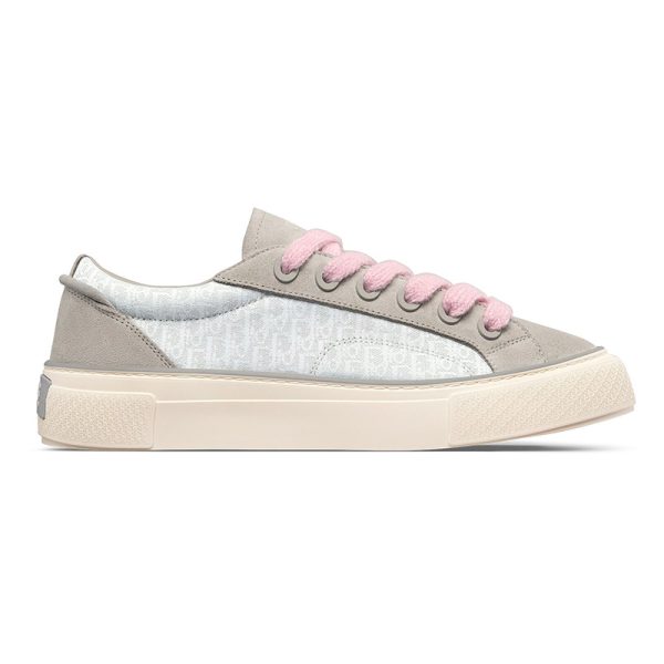 B33 SNEAKER  Gray and white Smooth Calfskin Dior Oblique Jacquard