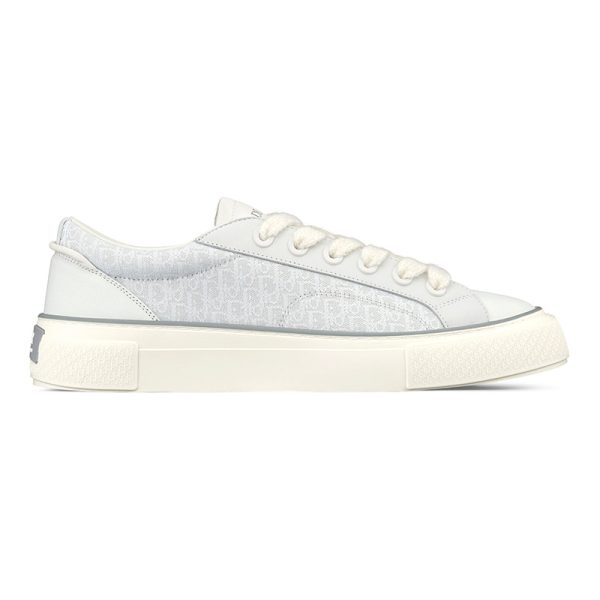 B33 SNEAKER White Smooth Calfskin and Dior Oblique Jacquard
