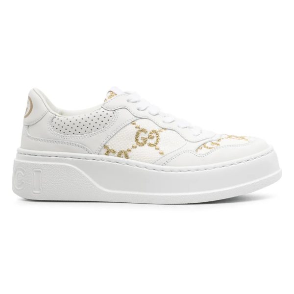 Gucci Wmns GG Sneaker 'Interlocking G - White Gold'