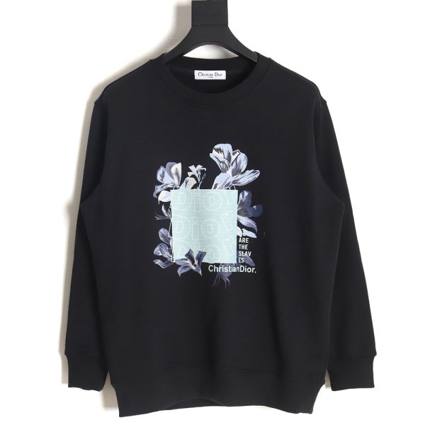 Dior 24SS floral print crew neck sweatshirt