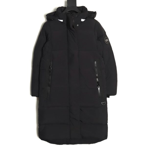 Canada goose black label long down jacket TSK1