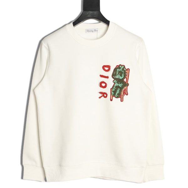 Dior dinosaur embroidered crewneck sweatshirt