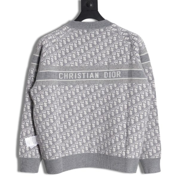Dior Oblique knitted cashmere reversible crew neck sweater
