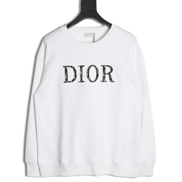Dior monogram patch crew neck sweatshirt
