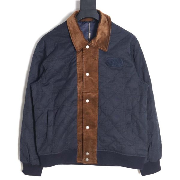 DIOR Men's Quilted Embroidered Short Bomber Jacket