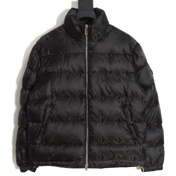 Dior 20FW all-over printed dark pattern diamond down jacket