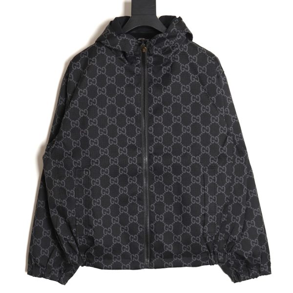 Gucci double-sided old-fashioned Indonesian dragon check jacket
