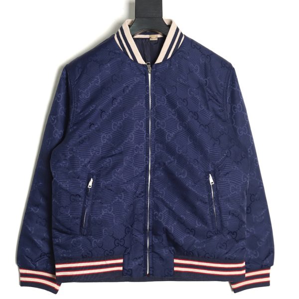 Gucci all-over double G jacquard reversible quilted jacket