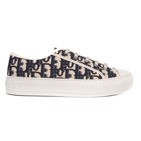 Dior Oblique Embroidered CottonWalk'n'Dior Sneaker Deep Blue