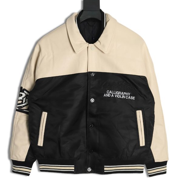 Louis Vuitton contrast color stitching baseball jacket