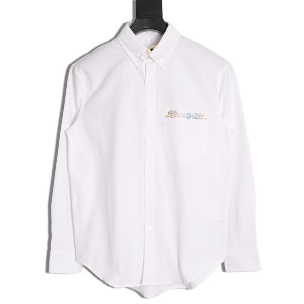 Louis Vuitton colorful rhinestone shirt