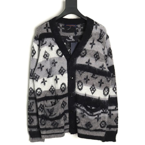 Louis Vuitton all-over mohair wool cardigan
