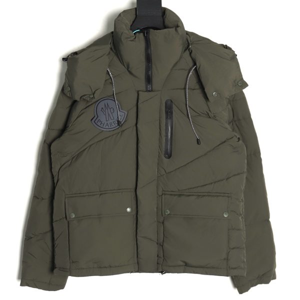 Moncler & Pharrell joint waterproof nylon hooded down jacket TSK1