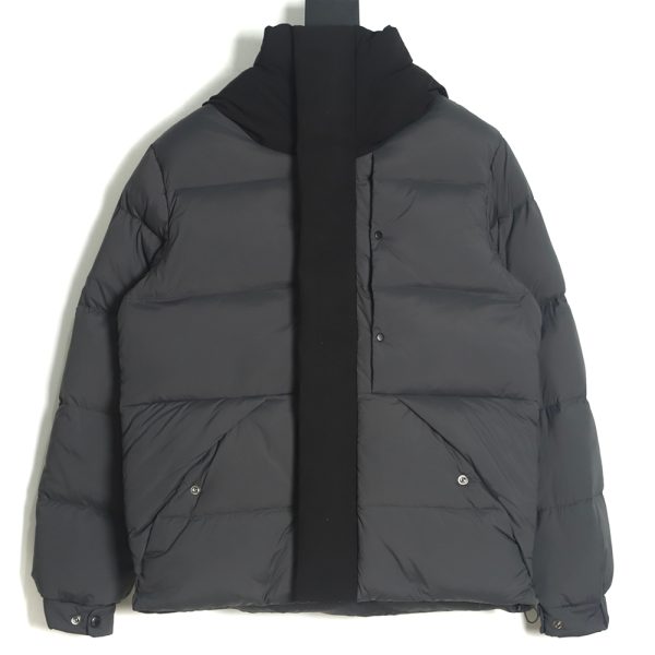 Moncler 22FW madeira black warrior placket three-dimensional embossed letter down jacket