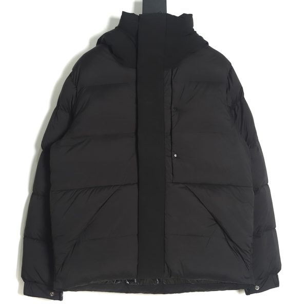 Moncler 22FW madeira black warrior placket three-dimensional embossed letter down jacket TSK1